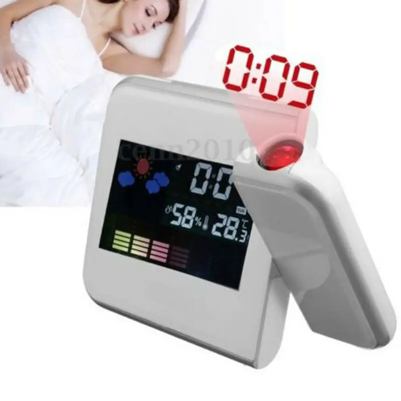 Горячая многофункциональная проекционные часы-будильник цифровые Дисплей