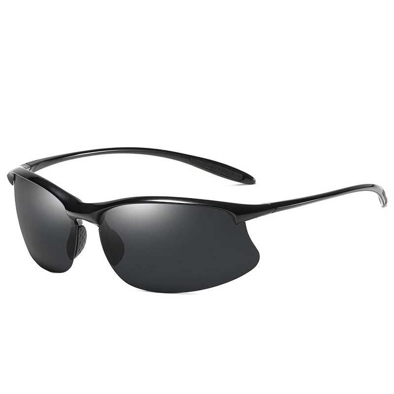 C1 bright black blac HBK TR90, спортивные солнцезащитные очки, поляризационные, мужские,, трендовые, прямоугольное покрытие, мужские солнцезащитные очки, светильник для вождения, защита от уф400 лучей - Цвет линз: C1 bright black blac