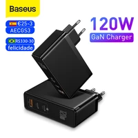 baseus gan 120w charger quick charge 3 0 4 0 for macbook pro fast charging cable for huawei mate 10 usb c to type c pd charger
