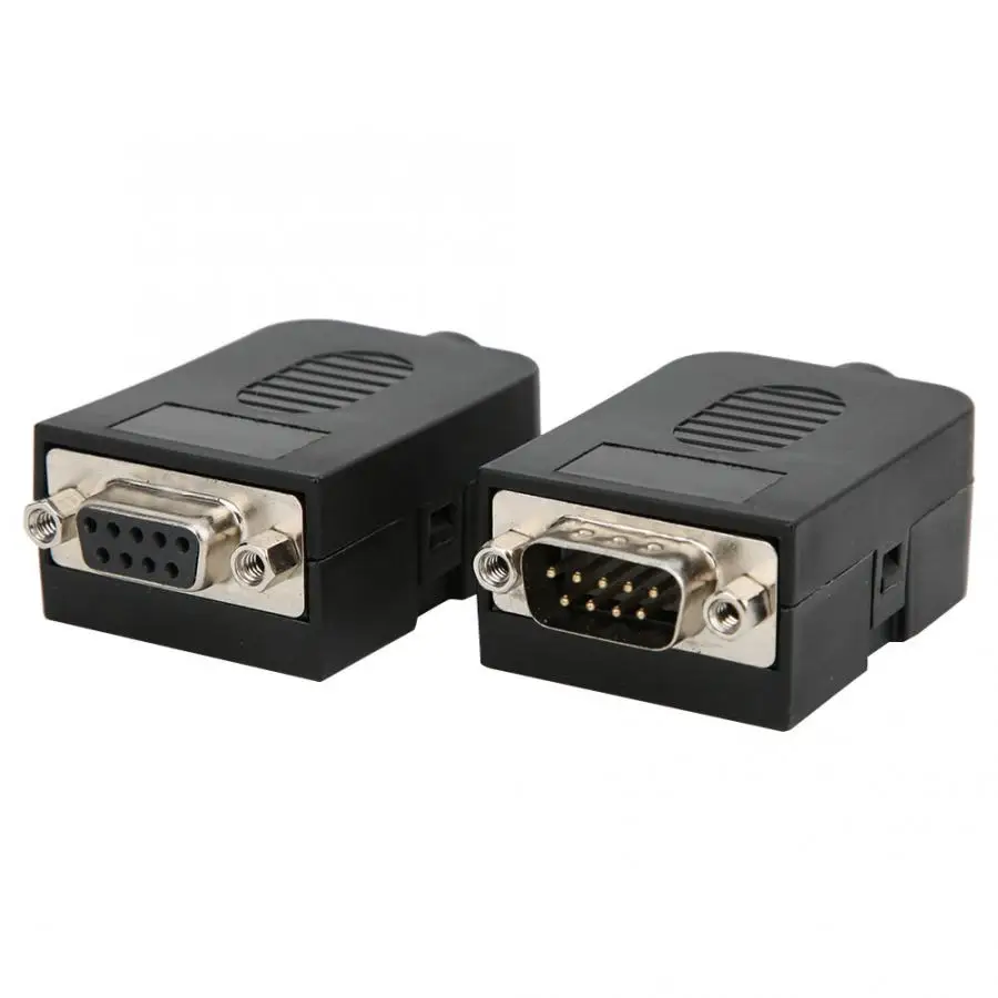 Conectores 2 шт. DB9 9Pin винт последовательный разъем для подключения терминала Мужской