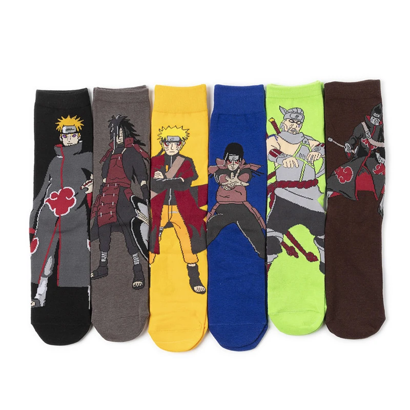 Хлопковые носки Sasuke Kakashi Akatsuki Minato повседневные с принтом аксессуары для косплея