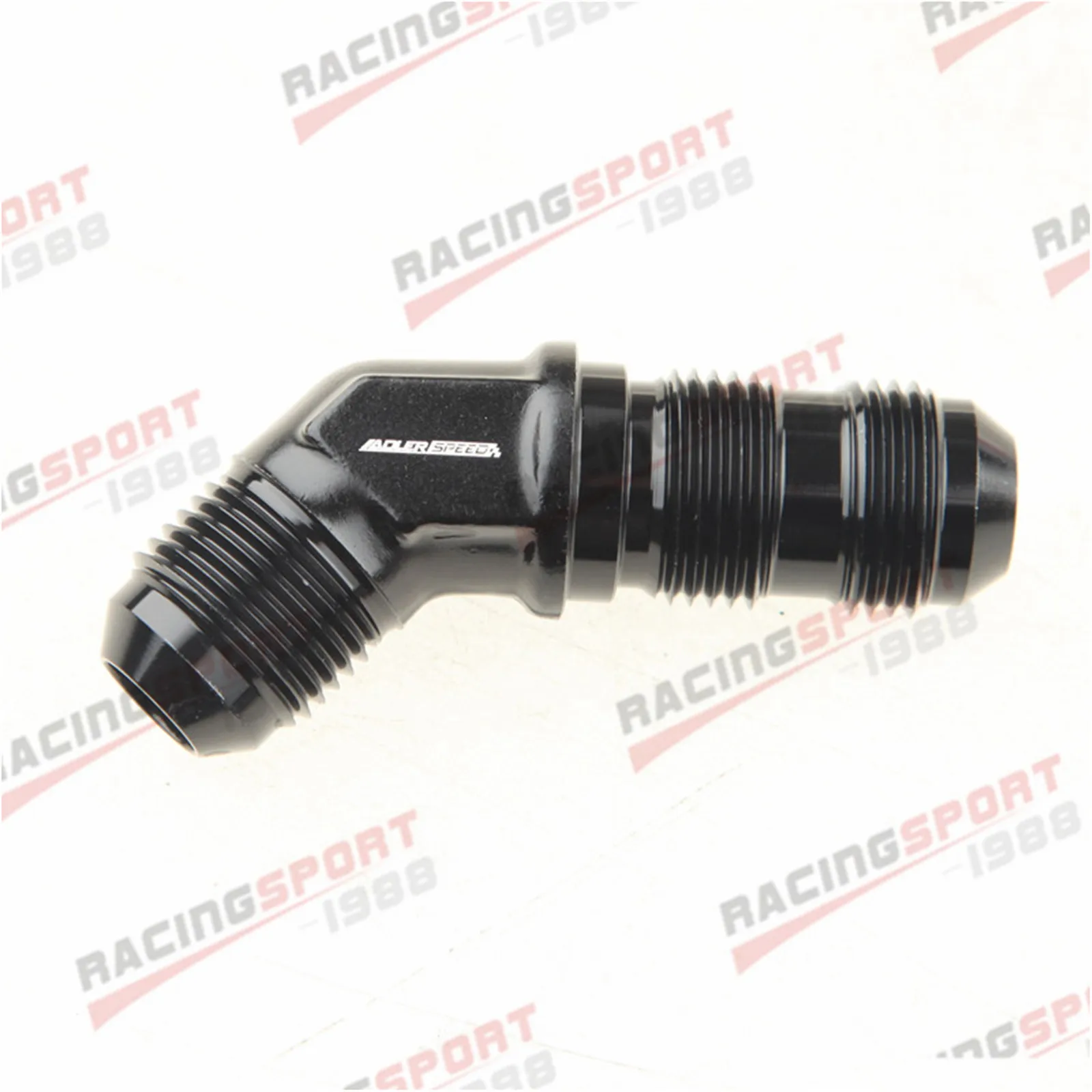 

ADLERSPEED Aluminum Alloy 8AN 45 degree Bulkhead Fitting Adapter Black