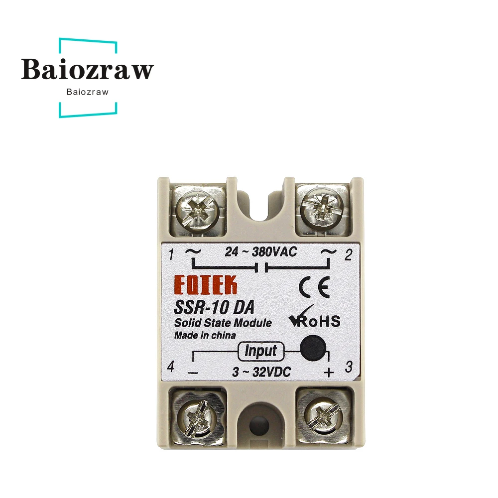Промышленный Однофазное твердотельное реле SSR-10DA SSR-25DA SSR-40DA 10A 25A 40A модуль 3-32 в