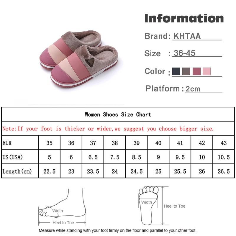 

Women Winter Couple Slippers Female Indoor Waterproof Plus Velvet Shoes Woman Slipper Household Non-slip Warm Men Female Shoes