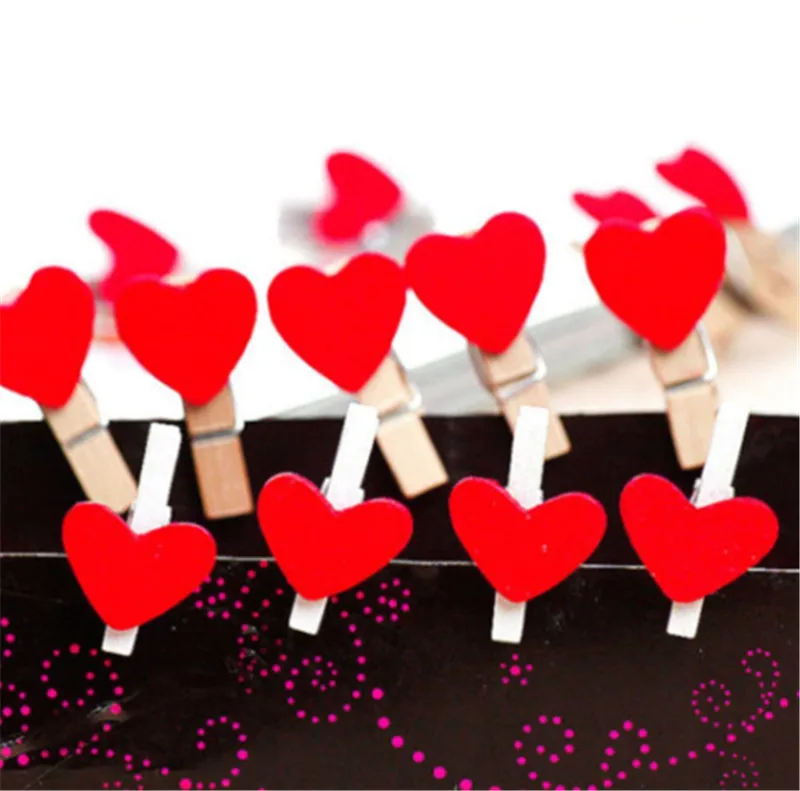 10 шт Мини с принтом сердце Любовь деревянный фон для фотографирования в одежде