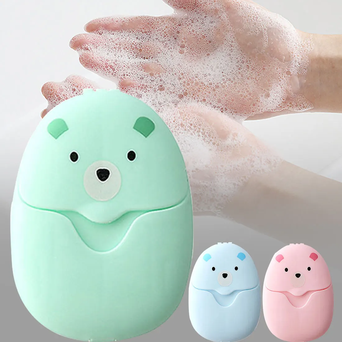 

50 Pcs Disposable Soap Paper Portable Cute Paper Soap Box Mini High Quality Scented Soap Slice Outdoor Travel Supplies