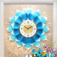 metal luxury wall clock europe style living room home wall clock watches wall art decor relojes home decoration accessories 50wc