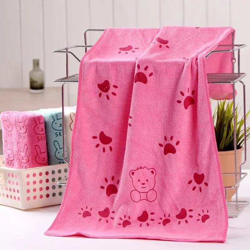 

Baby Cartoon Water-absorbing Microfiber Polyester 25*50 Printing Face Towel loop towel facecloth washcloth soft lithe flexible
