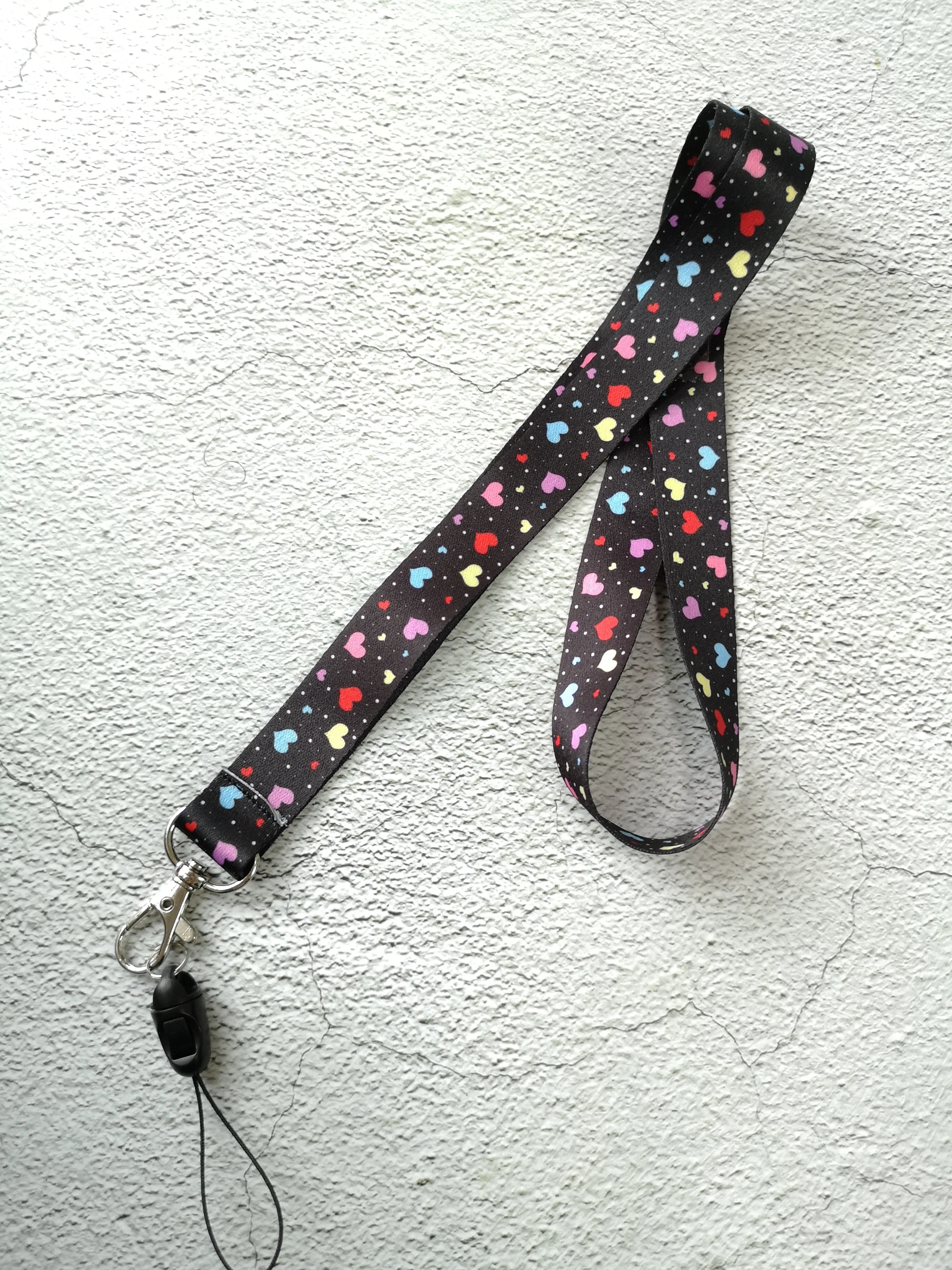

10pcs/20pcs/50pcs/100pcs color love heart cartoon lanyard Neck Strap Lanyard Mobile Phone Key Chain ID Badge Key Chain