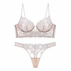 Сексуальное кружевное нижнее белье с глубоким V-образным вырезом, женское ультратонкое нижнее белье с большой грудью и маленькой юбкой