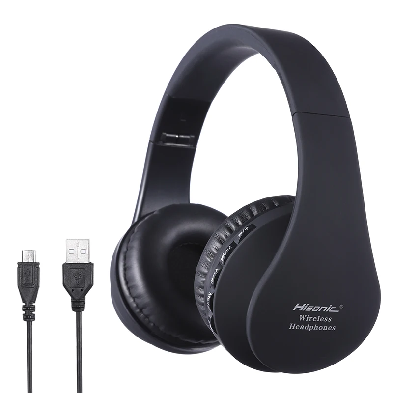 Hisonic гарнитура Беспроводной складные наушники стерео спортивные микрофон