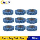 Полировальный полосный диск CMCP 10 шт., абразивные диски 2 дюйма 50 мм для удаления краски и ржавчины для угловой шлифовальной машины, шлифовальный круг, полировальный диск