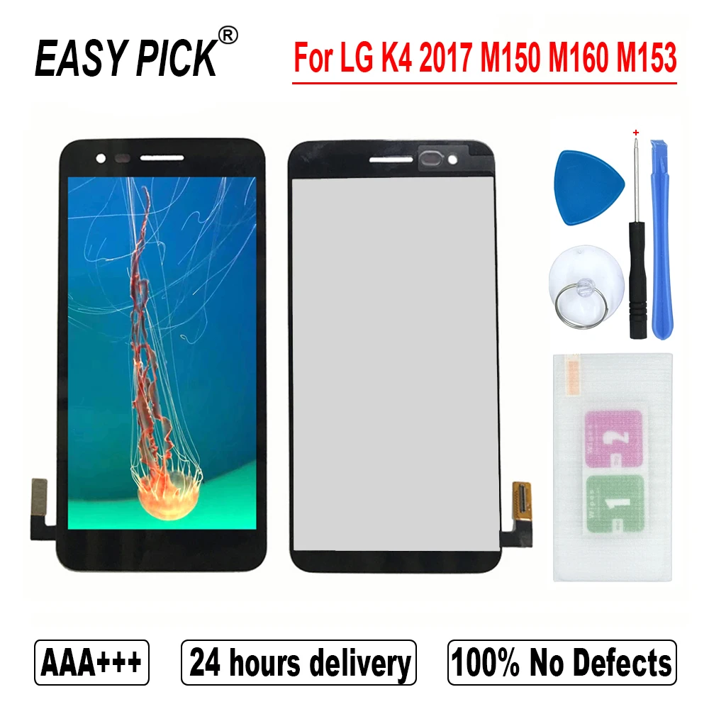 ЖК-дисплей для LG K4 2017 M160 M153 кодирующий преобразователь сенсорного экрана в сборе