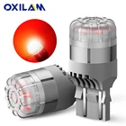 OXILAM 2 шт. красный T20 7443 W215 Вт Светодиодный T25 3157 Светодиодная лампа автомобильный стоп-сигнал задний тормоз Автоматическая сигнальная лампа 3020SMD 9 светодиодный Дов 12 в мини-размер
