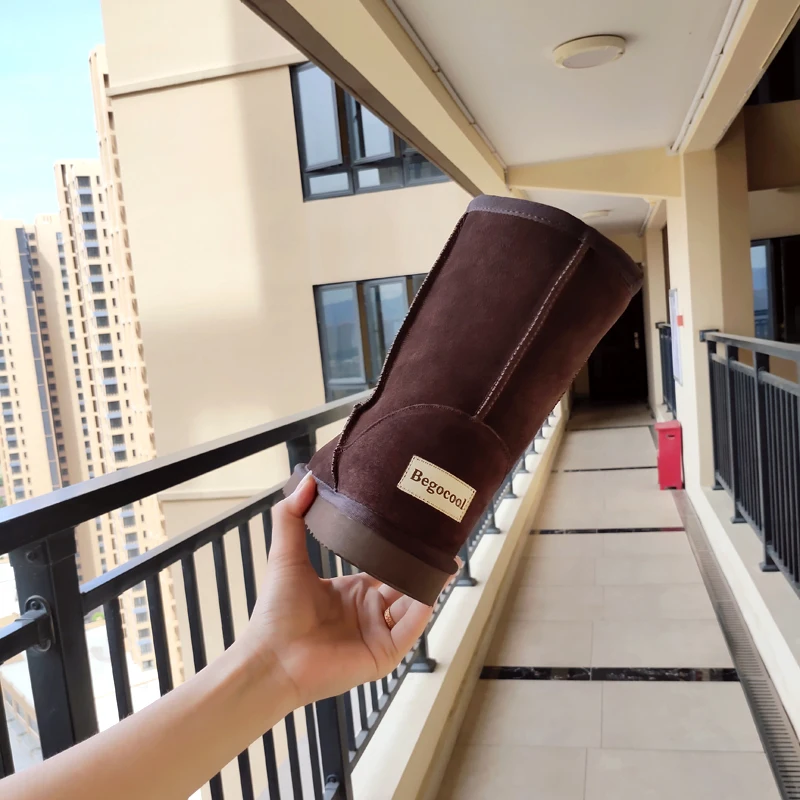 Begocool женские зимние ботинки модные дизайнерские из натуральной коровьей замши