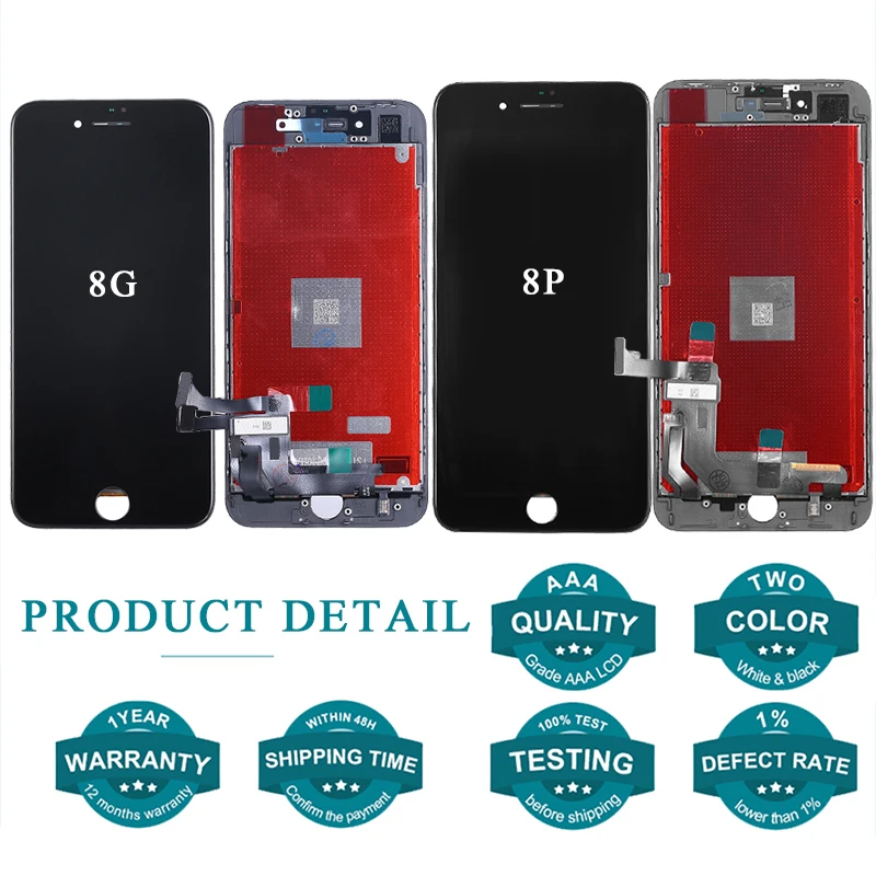 100% без битых пикселей lcd для iPhone 7 7Plus 8 Plus OEM дисплей 3D 5S сенсорный дигитайзер