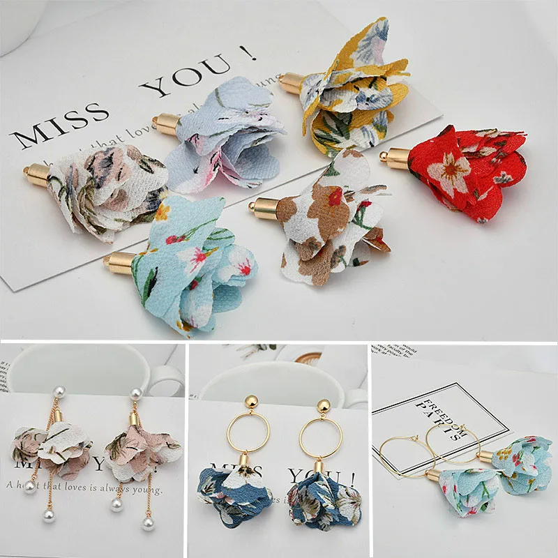 Новые шифоновые Цветочные Подвески DIY Материал сумка аксессуары ручной работы