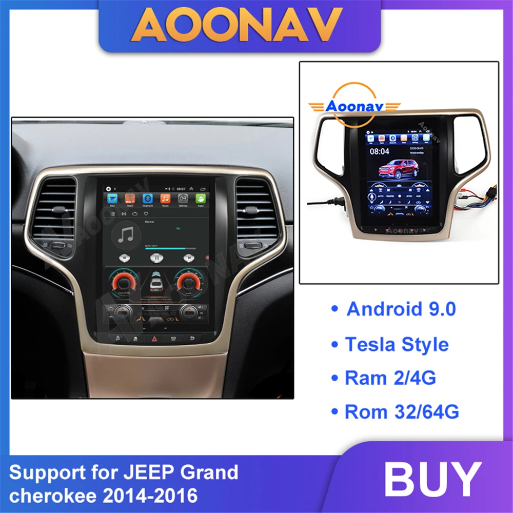 2din android автомобильный мультимедийный плеер для JEEP Grand cherokee 2014 2016 Авто Радио