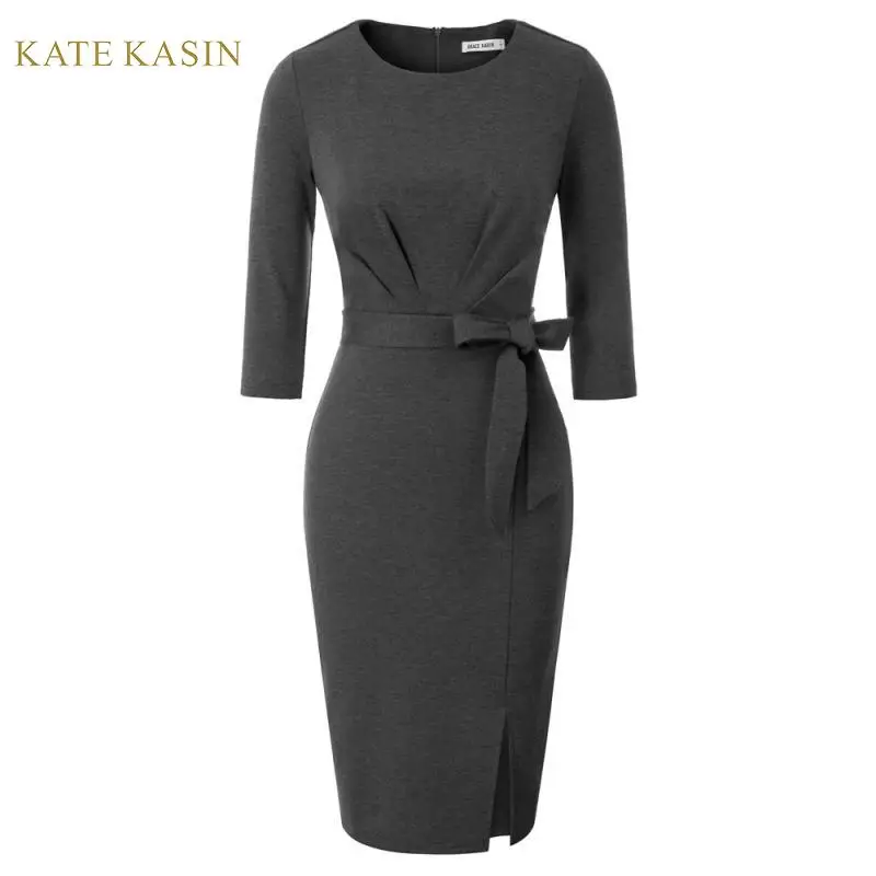 Женское Деловое платье-карандаш Kate Kasin элегантное офисное платье длиной до