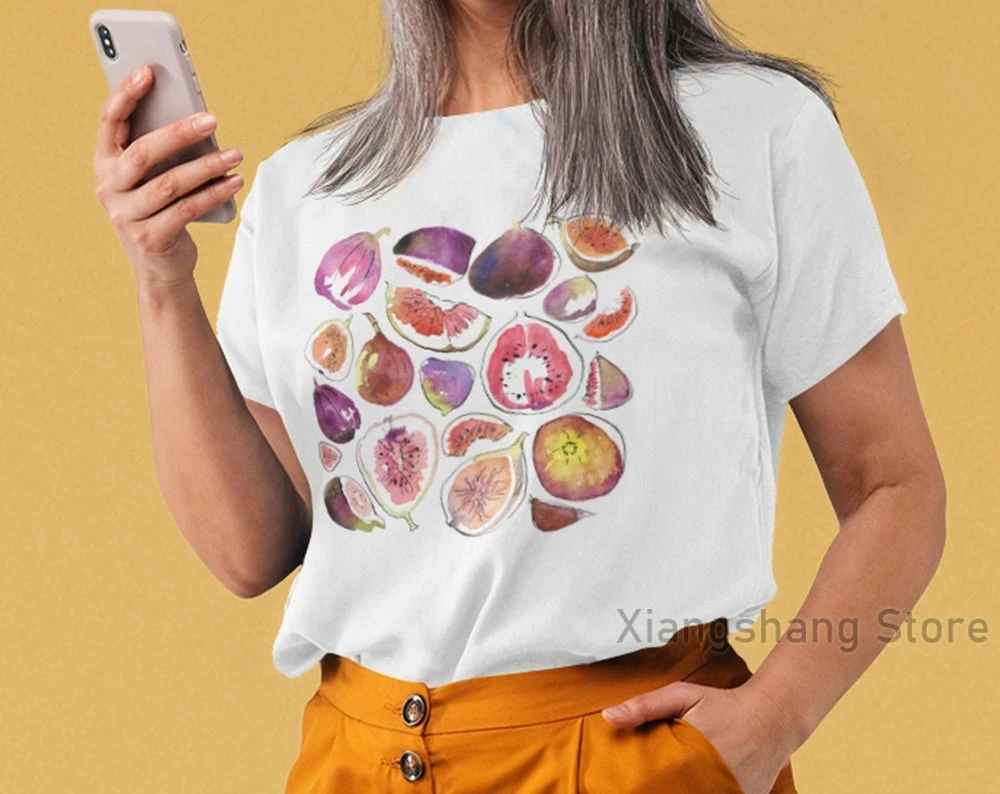 Футболка Figs футболка с абстрактными растительными фруктами веганская рубашка