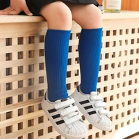 spring and autumn new childrens socks double needle solid color socks baby high socks boys and girls parent child socks