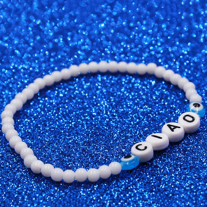 Модный цветной браслет с бусинами из кристаллов надписью Happy Smile для детей