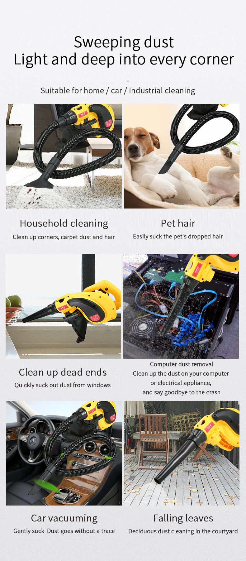 Multi-function Electric Handheld Air Blower Computer Car Dust cleaner out door cleaner