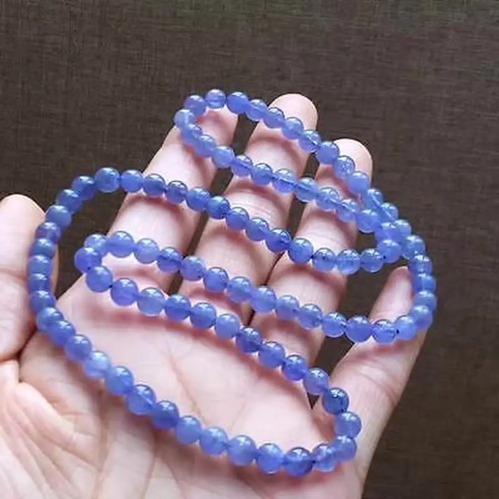 Натуральный Танзанит танзанит драгоценные камни прозрачные бусины 3 круга