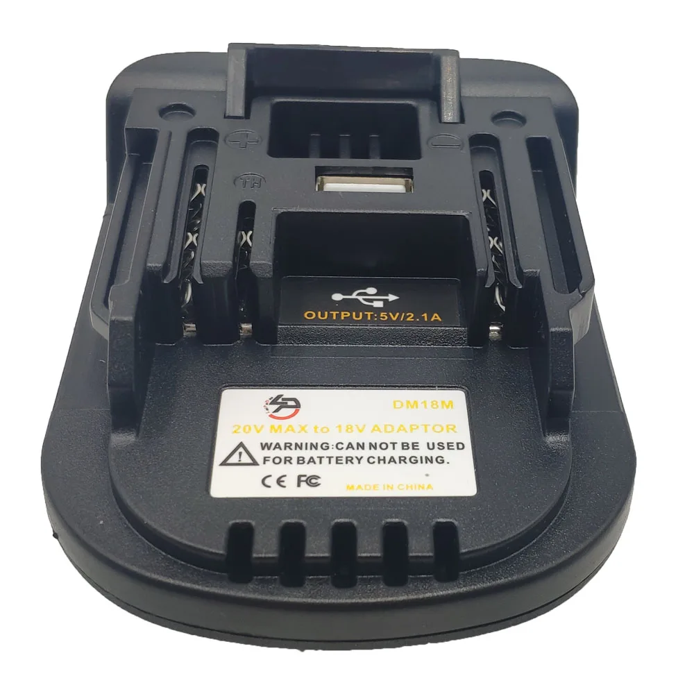 Адаптер батареи DM18M для mikклюк 20 в литий ионный аккумулятор Dewalt DCB200 DCB205 Makita BL1830 BL1840