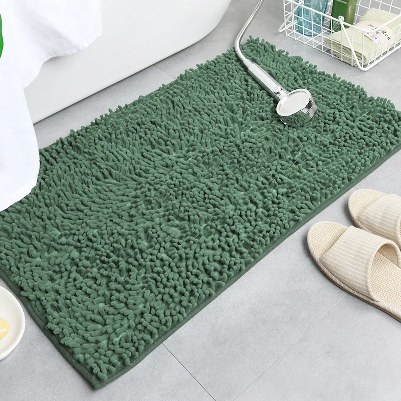 

Plush Carpet Mats, Non Slip Chenille Bath Mat for Bedroom Living Room Shower Extra Soft and Absorbent Microfiber Shag Rug