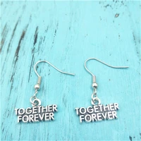together forever creative charm earringsvintage fashion jewelry women christmas birthday gifts accessories pendants zinc alloy