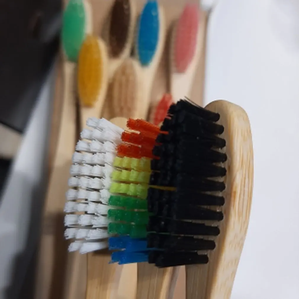 

10pcs/set Natural Bamboo Toothbrush Soft Bamboo Toothbrush With Bristles Oral Care Toothbrush For Teeth Care