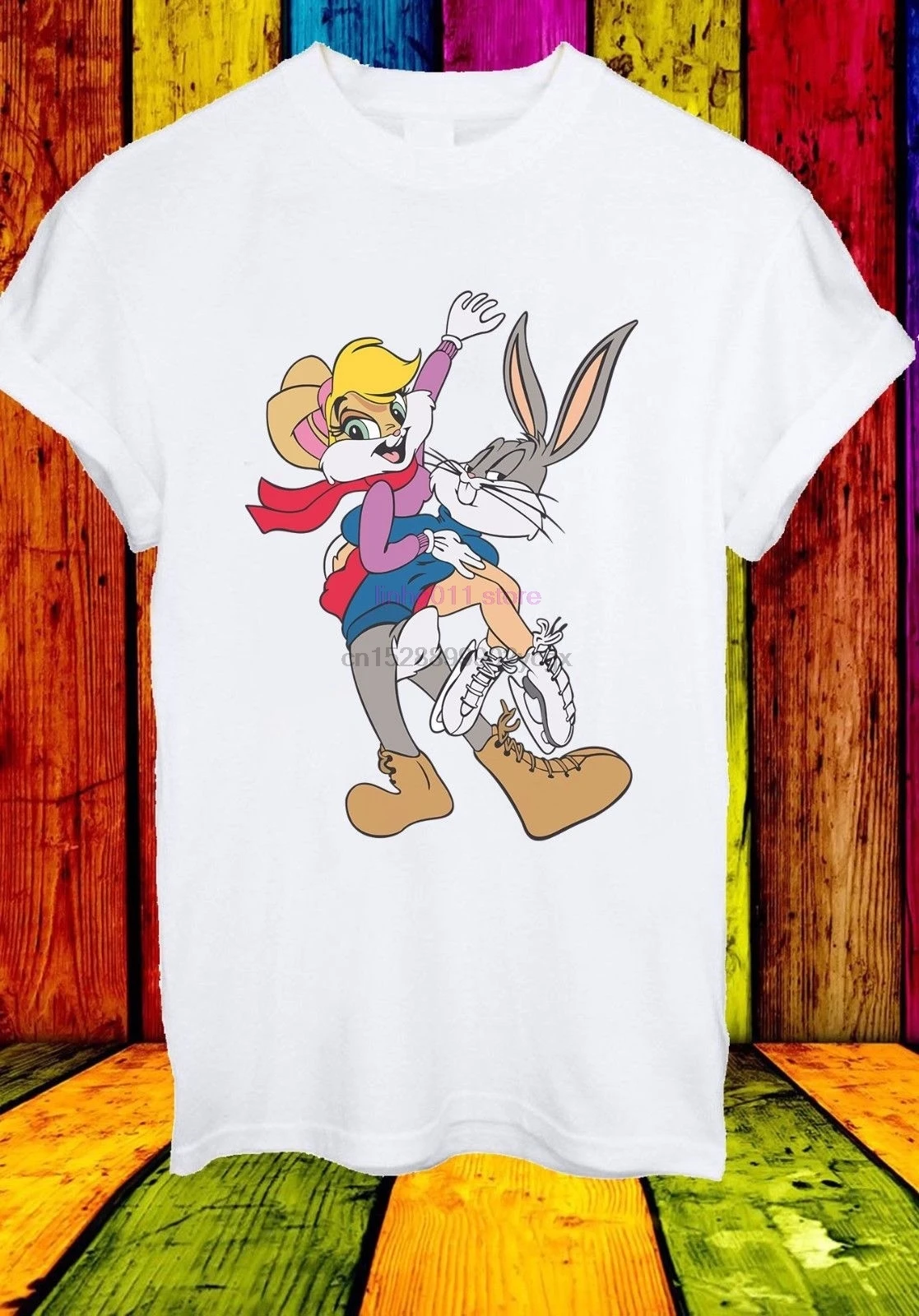 Забавная Мужская футболка в стиле хип хоп с изображением багсов кроликов из