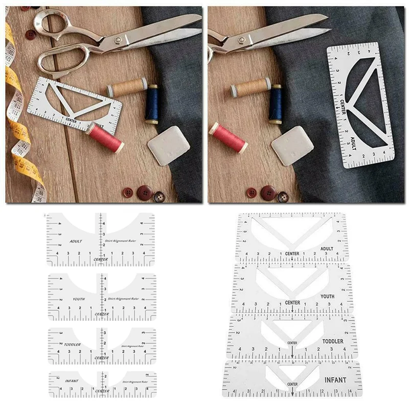 Линейка для выравнивания футболок линейка дизайна инструмент легкая калибровка