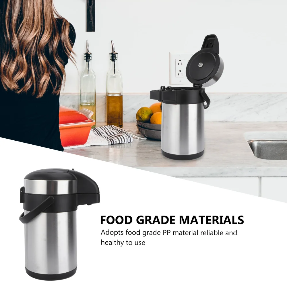 

3L Pressure Type Stainless Steel Household Insulation Bottle Large Capacity Keep Warm Water Pot Coffee Thermal Kettle