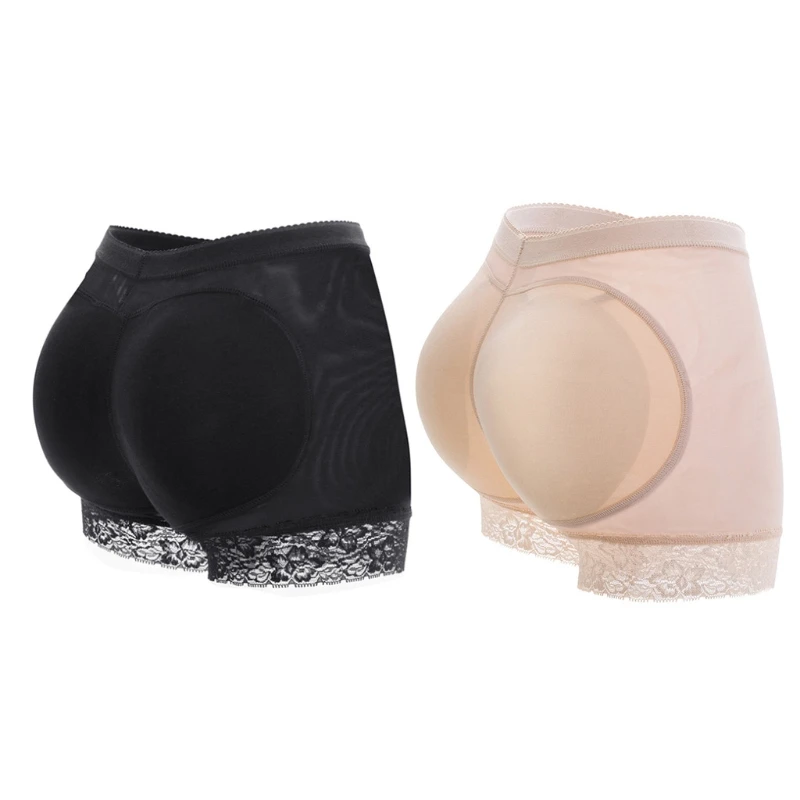 

Y166 Women Seamless Pads Butt Lifter Panties High Waist Underwear Mesh Lace Boyshort