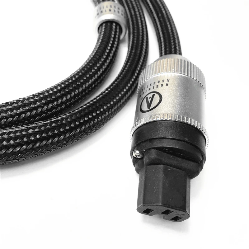 Высококачественная Серебристая акустика PROTEUS 14 силовой кабель переменного тока