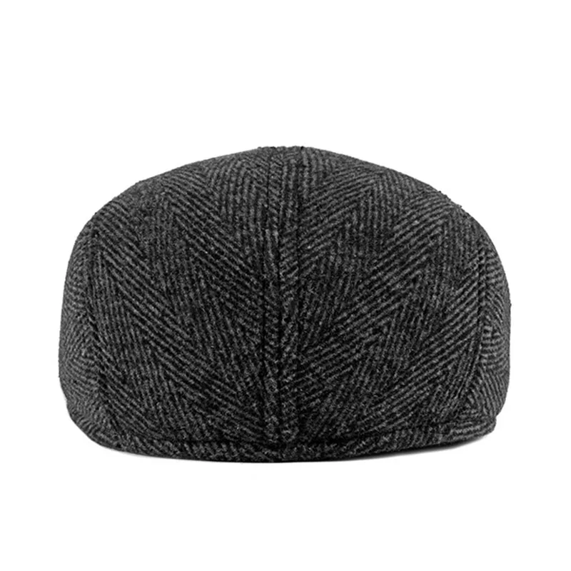 Зимняя кепка из шерсти Фибоначчи Смешанная Кепка-газетчик Ретро стиль для
