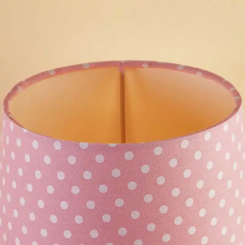 Милая романтическая розовая настольная лампа E27 из полимерной ткани в