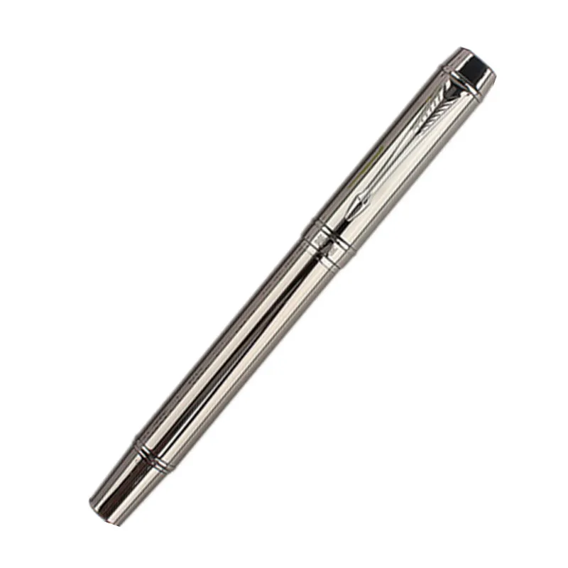 Перьевая ручка со средним пером металлическая серая отделка 852 мм/0 38 мм |