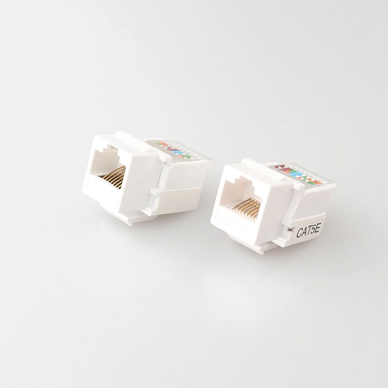 8P8C RJ45 Cat5e Cat6 UTP кабельный разъем адаптер для настенной пластины без инструментов 90