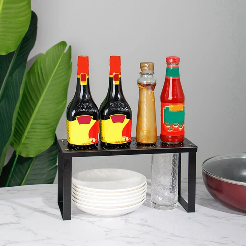 

2Pcs Spice Rack Cabinet Shelf Organizers, Kitchen Shelves & 1x Under Cabinet Paper Towel Holder