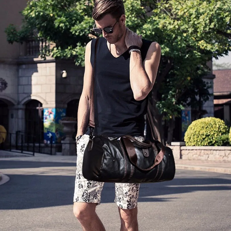 Новинка большие вместительные мужские дорожные сумки простая сумка Черная