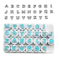 26 pcs biscuit mould english letters pressing mold flip sugar cake printing tools baking decoration tray for kitchen cooking