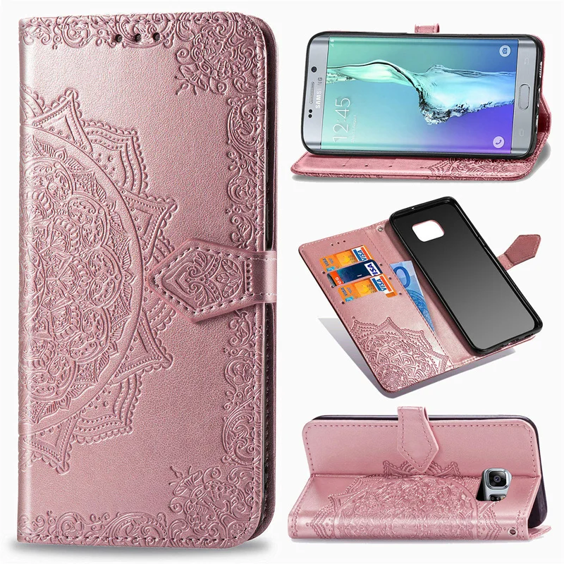 Флип-кейс из искусственной кожи для Samsung Galaxy S6 Edge Plus чехол смартфона чехол-кошелек