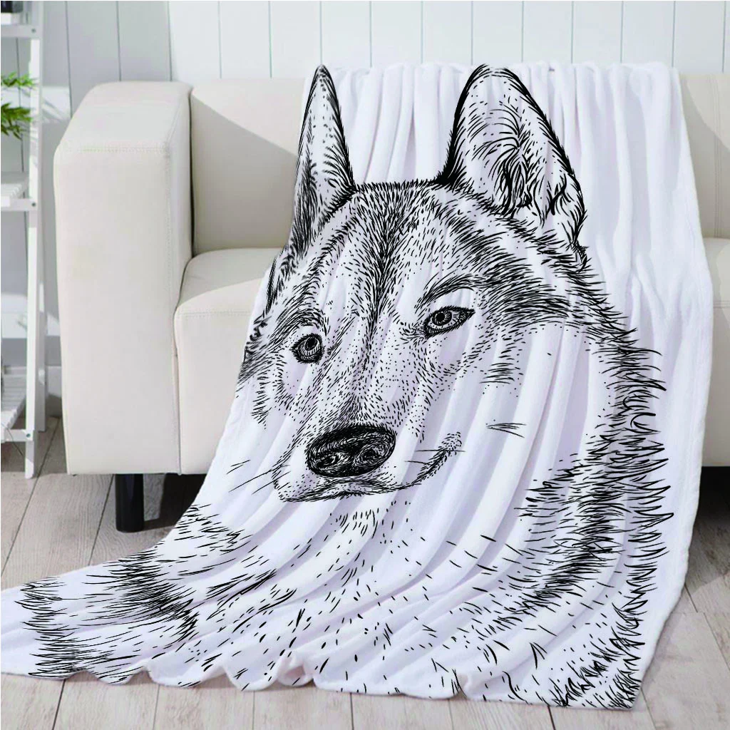 Одеяло для кровати с изображением тигра рора волка оленя дракона флисовое