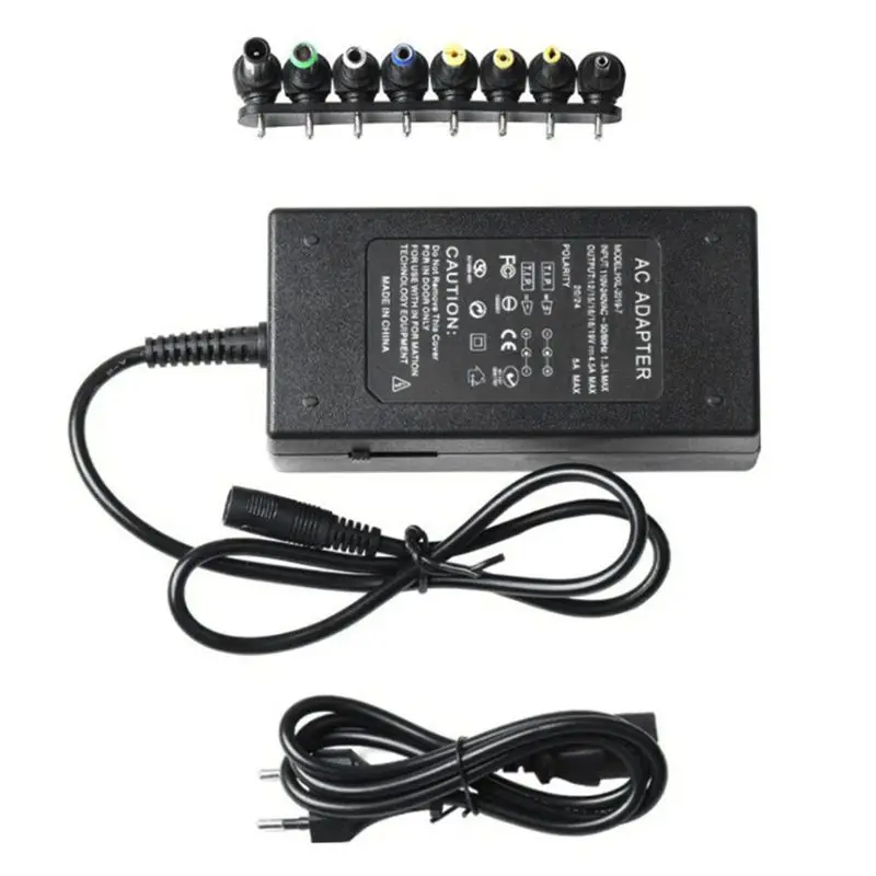 

W3JD 96W Universal Power Supply Charger for PC Laptop Notebook 12V-24V Adjustable AC/DC Power Adapter 8-port Power Connector