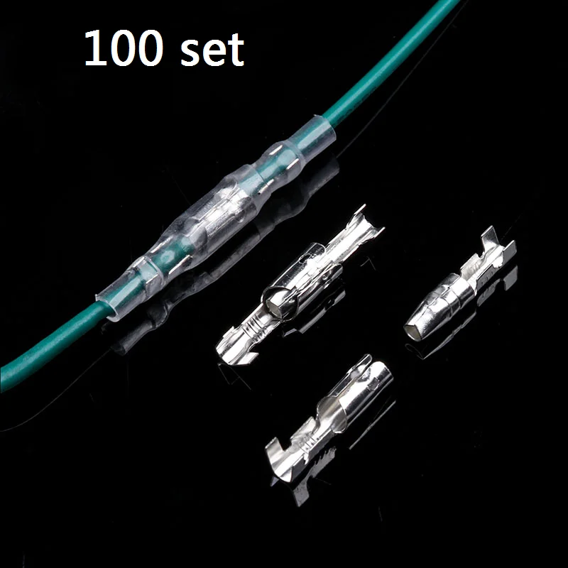

100Set Thermal Shrinkage Electrical Car Solder Extrusion Terminals Block Cable Splice Kit Termination Wireway Clamping