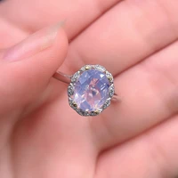 lavender quartz silver ring two tone plated real 925 sterling silver engagement women rings