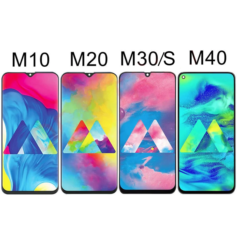 ЖК-дисплей с сенсорным экраном в сборе для SAMSUNG GALAXY M10 M20 M30 M30S M40 M105F M305F M307F M105 M205 M305